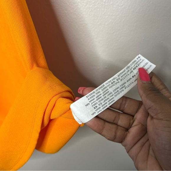 NEW Zara Women Dress Large Orange‎ Mini Stretch Kidcore Casual - Picture 3 of 7